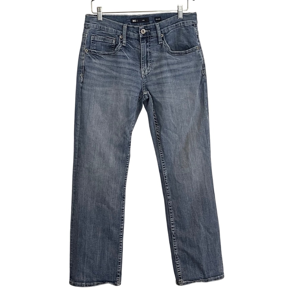 BKE Jake Straight Leg Jeans Mens 32x32 Medium Wash Blue Denim ABS15397